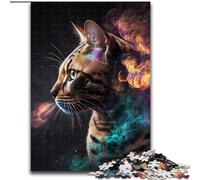 Puzzle 1000 Pieces Jigsaw Bengal Cat Nebula Jigsaw Puzzles for Adults size 26x38cm for Teenager & Families, Perfect DIY Decor & Brain-Teasing Challenge