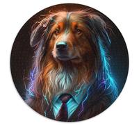 Puzzle 1000 Pieces Jigsaw Boss Dog Jigsaw Puzzles for Adults Family Game Night Fun, DIY Decorative Artwork (67.5x67.5cm)