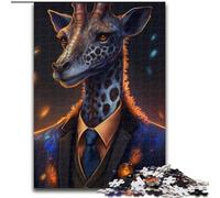 Puzzle 1000 Pieces Jigsaw Boss Giraffe Puzzles for Adults Challenging Brain Teaser for Teenagers, Family Game Night Fun size : 50x75cm
