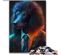 Puzzle 1000 Pieces Jigsaw Boss Leopard Made of Wood, Unique DIY Home Decor Gift Idea 50x75cm Challenging & Entertaining, Family Activity