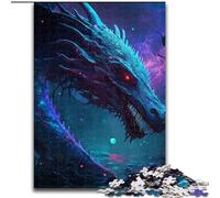 Puzzle 1000 Pieces Jigsaw Brave Dragon Difficult Puzzles for Adults size50x75cm Brain-Challenging DIY Decorative Game, Family Interactive Toy