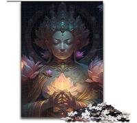 Puzzle 1000 Pieces Jigsaw Buddha Jigsaws 1000 Pieces for Adults Christmas Halloween Mother's Day New Year Easter Gift (Szie 26x38 cm)