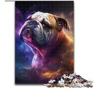 Puzzle 1000 Pieces Jigsaw Bulldog Nebula Puzzles for Adults size 26x38cm Interactive Family Game, DIY Home Decor Brain Challenge Gift