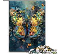 Puzzle 1000 Pieces Jigsaw Butterfly Art Made of Wood, Ideal for Home & Office Decor, for Birthday 50x75cm Birthday Party for Men Women