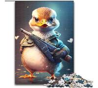 Puzzle 1000 Pieces Jigsaw Captain Baby Duck Jigsaw Puzzle Made of cardboard,Challenging Brain Teaser for Teenagers, Family Fun, DIY Home Decor Gift 1000pcs(26x38cm)
