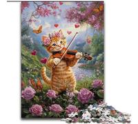 Puzzle 1000 Pieces Jigsaw Cat Among Sunflowers Adult Jigsaw Puzzles 1000 Pieces Family Activity Game, Home Decor Wall Art (Size 26x38cm)