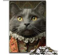 Puzzle 1000 Pieces Jigsaw Cat in A Tuxedo Wooden Jigsaw Puzzles for Adults Family Interactive Game, Brain Teaser Gift, Educational Toy (Size 50x75cm)