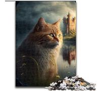 Puzzle 1000 Pieces Jigsaw Cats on Alien Planet Made of Wood, Skill Level Beginner, Great for Birthday 50x75cm Adult & Family Activity, DIY Home Decor Gift