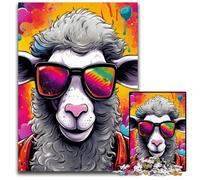 Puzzle 1000 Pieces Jigsaw Colorful Alpacas cardboard Jigsaw Puzzles for Adults Ideal And Home Decor 26X38CM/10.23x14.96inch