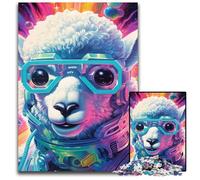 Puzzle 1000 Pieces Jigsaw Colorful Alpacas Wooden Jigsaw Puzzles for Adults Ideal And Home Decor 50x75CM/19.68x29.52inch