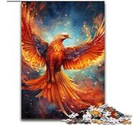 Puzzle 1000 Pieces Jigsaw Colorful Art Phoenix Difficult Puzzles for Adults size 26x38cm Brain-Challenging DIY Decorative Game, Family Interactive Toy