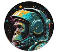Puzzle 1000 Pieces Jigsaw Colorful Astronaut Monkey Puzzles for Adults Family Interaction & Brain Challenge, Family Activity Challenge (67.5x67.5cm)