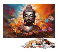 Puzzle 1000 Pieces Jigsaw Colorful Buddha Statue Puzzles for Adults Perfect for Family Fun, Party Games, Birthday Party Favors 50x75CM/19.68x29.52inch
