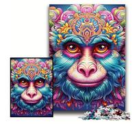 Puzzle 1000 Pieces Jigsaw Colorful Monkey Jigsaw Puzzles for Adults 1000 for Teenagers Educational Games Gifts Size 50x75cm