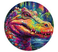 Puzzle 1000 Pieces Jigsaw Colorful Nile Crocodiles Jigsaw Puzzles for Adults Family Game Night Fun, DIY Decorative Artwork (67.5x67.5cm)