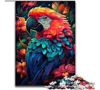 Puzzle 1000 Pieces Jigsaw Colorful Painting Animal Parrot Made of Wood, Ideal for Home & Office Decor, for Birthday 50x75cm Birthday Party for Men Women