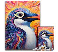 Puzzle 1000 Pieces Jigsaw Colorful Penguin Challenging Puzzles Family Fun Activity, Brain Challenge, for Teenager 50x75CM/19.68x29.52inch