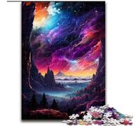Puzzle 1000 Pieces Jigsaw Colorful Planet in The Space Made of Wood, Perfect Christmas & New Year Gift, 50x75cm Brain Teaser Game for Teenagers, Perfect