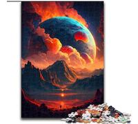 Puzzle 1000 Pieces Jigsaw Colorful Planet Mountains Made of Wood, Skill Level Beginner, Great for Birthday 50x75cm Adult & Family Activity, DIY Home Decor Gift