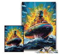 Puzzle 1000 Pieces Jigsaw Colorful Submarine cardboard Jigsaw Puzzles for Adults 26x38 cm Challenging Brain Teaser for Teenagers, Family Fun Interactive Game
