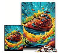 Puzzle 1000 Pieces Jigsaw Colorful Submarine Wooden Jigsaw Puzzles for Adults 50x75 cm Challenging Brain Teaser for Teenagers, Family Fun Interactive Game