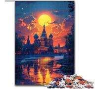 Puzzle 1000 Pieces Jigsaw Colorful Taj Mahal Jigsaw Puzzle Made of Wood, for Parents, Lovers, Friends - Age 并不想+ 1000pcs(50x75cm)