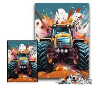 Puzzle 1000 Pieces Jigsaw Colorful Tractor Jigsaw Puzzles for Adults 1000 for Teenagers Educational Games Gifts Size 26x38cm
