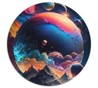 Puzzle 1000 Pieces Jigsaw Colorful Universe Planet 1000Pc Adults Round Jigsaw Puzzle Perfect for Teenagers & Collectors, Ideal Home Decor & Travel Gift 1000pcs (67.5x67.5cm)