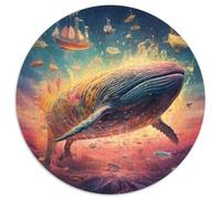 Puzzle 1000 Pieces Jigsaw Colorful Whale Jigsaw Puzzles for Adults Family Game Night Fun, DIY Decorative Artwork (67.5x67.5cm)