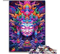Puzzle 1000 Pieces Jigsaw Colourful Art Buddha Jigsaw Puzzles Made of cardboard,Family Fun Craft, Perfect for Birthdays, Holidays 1000pcs(26x38cm)