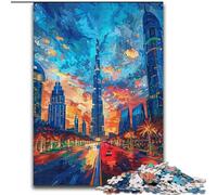 Puzzle 1000 Pieces Jigsaw Colourful Big Ben Made of Wood, for Parents, Lovers, Friends - Age 14+ 50x75cm Engaging Family Game Night Activity