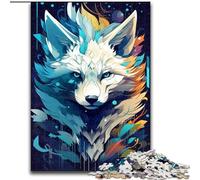 Puzzle 1000 Pieces Jigsaw Colourful Robot Fox Art Made of Wood, for Parents, Lovers, Friends - Age 14+ 50x75cm Engaging Family Game Night Activity