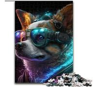 Puzzle 1000 Pieces Jigsaw Corgi Dog Made of Wood, Ideal for Home & Office Decor, for Birthday 50x75cm Birthday Party for Men Women