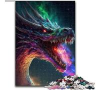 Puzzle 1000 Pieces Jigsaw Cosmic Dragon Serpent King Made of Wood, Ideal for Home & Office Decor, for Birthday 50x75cm Birthday Party for Men Women