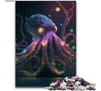 Puzzle 1000 Pieces Jigsaw Cosmic Octopus Made of Wood, Perfect Christmas & New Year Gift, 50x75cm Brain Teaser Game for Teenagers, Perfect