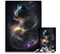 Puzzle 1000 Pieces Jigsaw Cosmic Space CatPuzzles for Adults Interactive Family Game DIY Home Decor Brain Teaser Gift 1000 PCS(38x26cm)