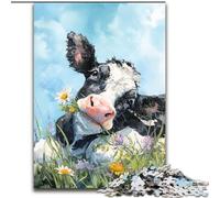Puzzle 1000 Pieces Jigsaw Cows on The Grassland Jigsaws 1000 Pieces for Adults for Birthdays, Holidays, And Home Decor (Size 26x38cm)