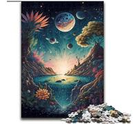 Puzzle 1000 Pieces Jigsaw Crazy Space Landscape Made of Wood, for Parents, Lovers, Friends - Age 14+ 50x75cm Engaging Family Game Night Activity