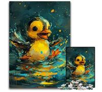 Puzzle 1000 Pieces Jigsaw Cute Little Yellow Duck Jigsaw Puzzles for Adults Perfect for Halloween, Christmas, Birthday Gift 26X38CM/10.23x14.96inch