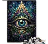 Puzzle 1000 Pieces Jigsaw Demon's Eye Made of Wood, for Parents, Lovers, Friends - Age 14+ 50x75cm Engaging Family Game Night Activity