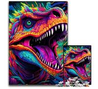Puzzle 1000 Pieces Jigsaw Dinosaur Art Challenging Puzzles Family Fun Activity, Brain Challenge, for Teenager 26X38CM/10.23x14.96inch