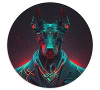 Puzzle 1000 Pieces Jigsaw Doberman Boss Jigsaw Puzzles for Adults Family Game Night Fun, DIY Decorative Artwork 67.5x67.5cm