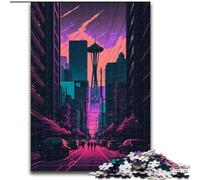 Puzzle 1000 Pieces Jigsaw Downtown Seattle Puzzles for Adults size 50x75cm Interactive Family Game, DIY Home Decor Brain Challenge Gift