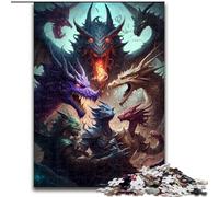 Puzzle 1000 Pieces Jigsaw Dragon Group Jigsaw Puzzles for Adults, 1000 Piece Family Interactive Game, Brain Teaser Gift, Educational Toy size 38x26cm