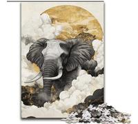 Puzzle 1000 Pieces Jigsaw Dramatic Moment Elephant Jigsaws 1000 Pieces for Adults for Birthdays, Holidays, And Home Decor (Size 50x75cm)