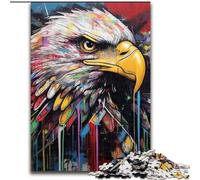 Puzzle 1000 Pieces Jigsaw Eagle Graffiti Jigsaw Puzzles for Adults 1000 Piece Perfect for Family Fun on Birthdays, Christmas size : 38x26cm