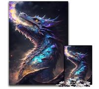 Puzzle 1000 Pieces Jigsaw Elder Dragons Cosmic Reign Jigsaw Puzzles for Adults for Parents, Lovers, Friends - Age 14+ 50x75CM/19.68x29.52inch