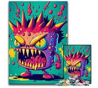 Puzzle 1000 Pieces Jigsaw Evil Graffiti Creature Challenging Puzzles Family Fun Activity, Brain Challenge, for Teenager 26X38CM/10.23x14.96inch
