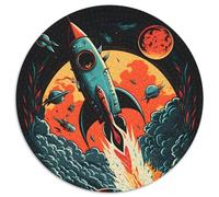 Puzzle 1000 Pieces Jigsaw Expansion The Spaceman 1000 Piece Round Jigsaw Puzzle Brain Challenge, for Teenagers & Home Decor 67.5x67.5cm