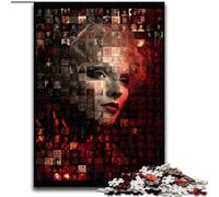 Puzzle 1000 Pieces Jigsaw Famous Actors Collage Jigsaw Puzzles Made of Wood Challenging Brain Teaser for Teenagers, Family Fun Interactive Game size 50X75CM